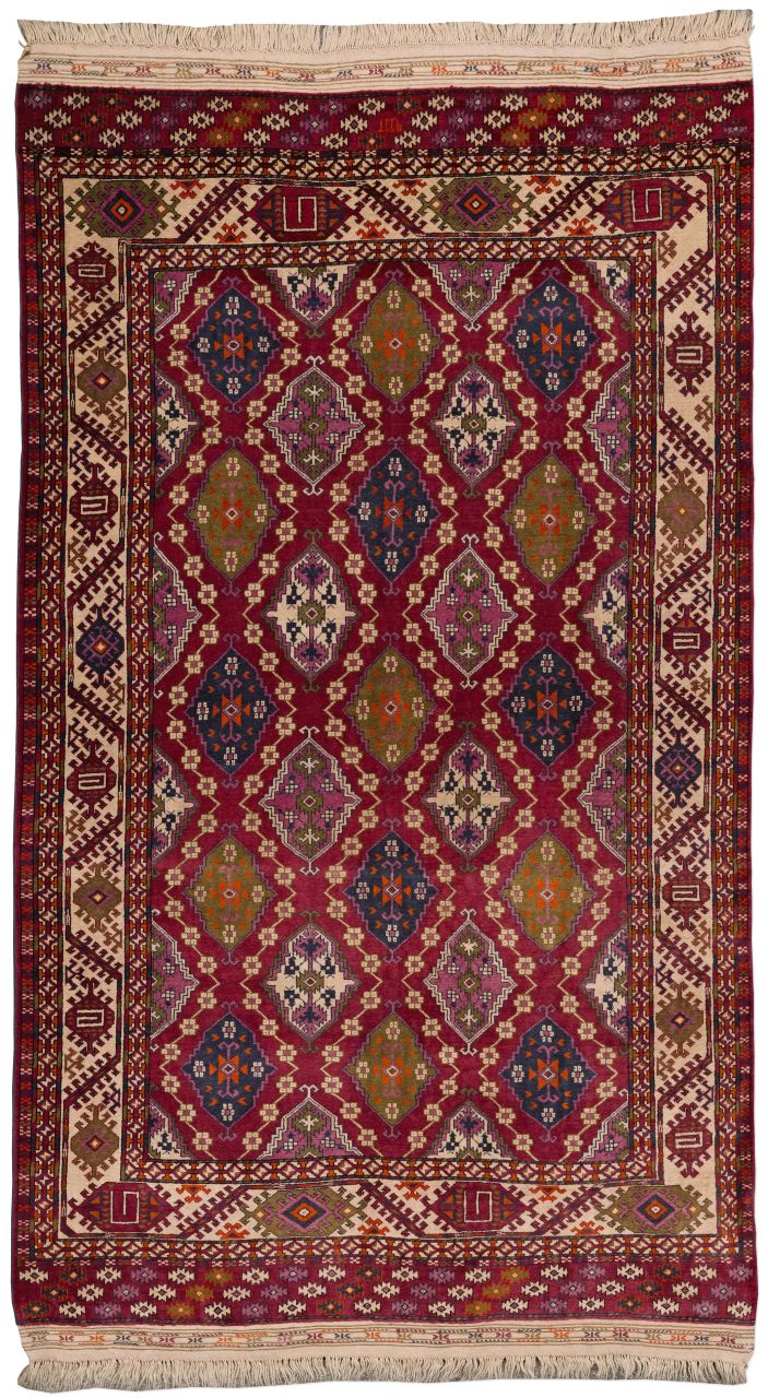 Bild eines Jomuth aus Turkmenistan in der Göße 293 x 175 cm